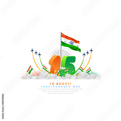 15 AUGUST- vector illustration of 15 august. Independence Day