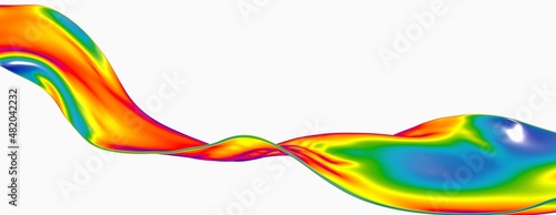 colorful flow poster. Wave Liquid shape
