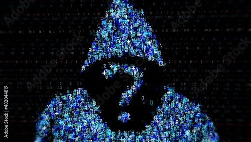 Anonymous Hacker Portrait FHD Background Loop