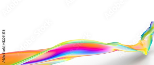 Modern colorful flow poster. Wave Liquid shape