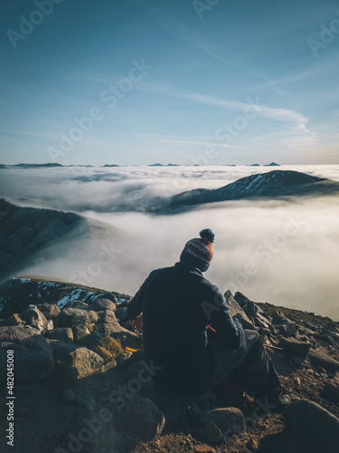 Scottish mountian, Cloud inversion photo