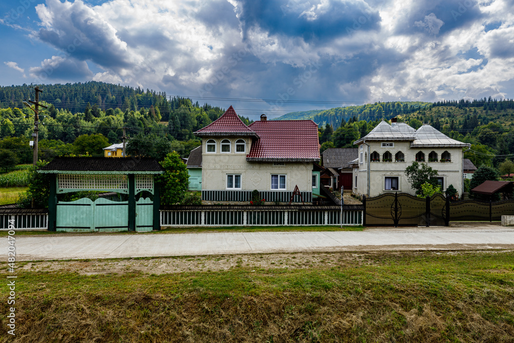 Historic wooden houses in the Bucovina of Romania Historic wooden houses in the Bucovina of Romania