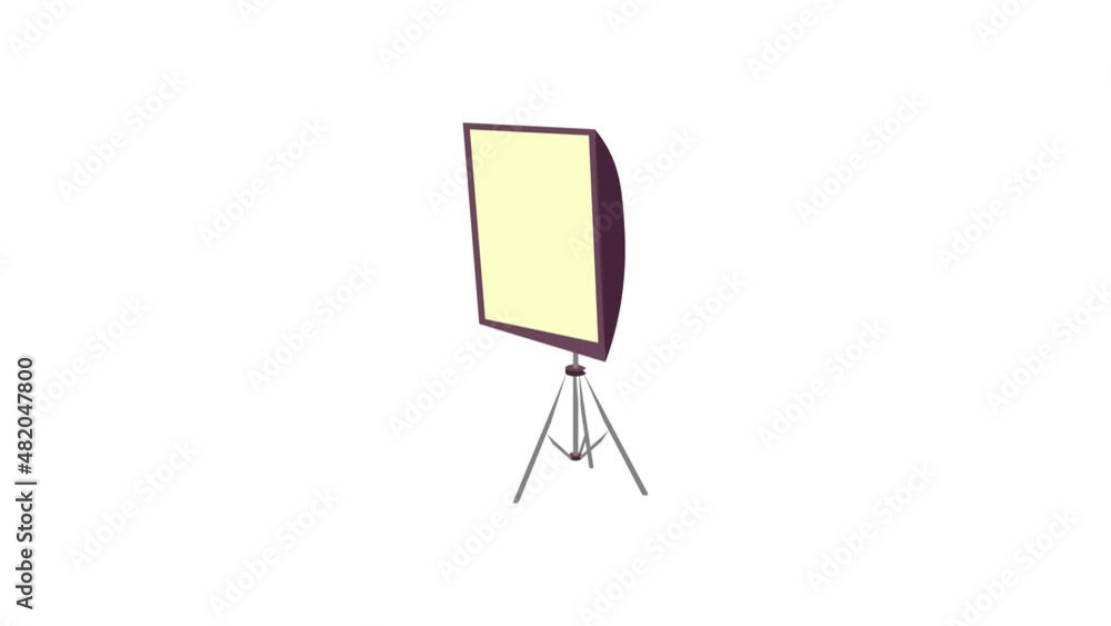 Softbox icon animation best cartoon object on white background Softbox icon animation best cartoon object on white background