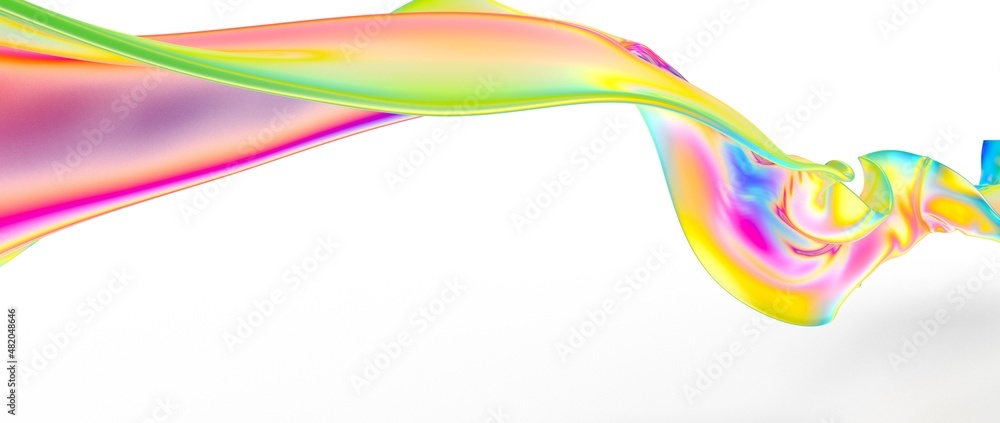 Fototapeta premium Abstract rainbow light wave futuristic