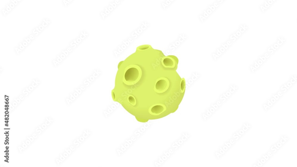 Moon icon animation best cartoon object on white background Moon icon animation best cartoon object on white background