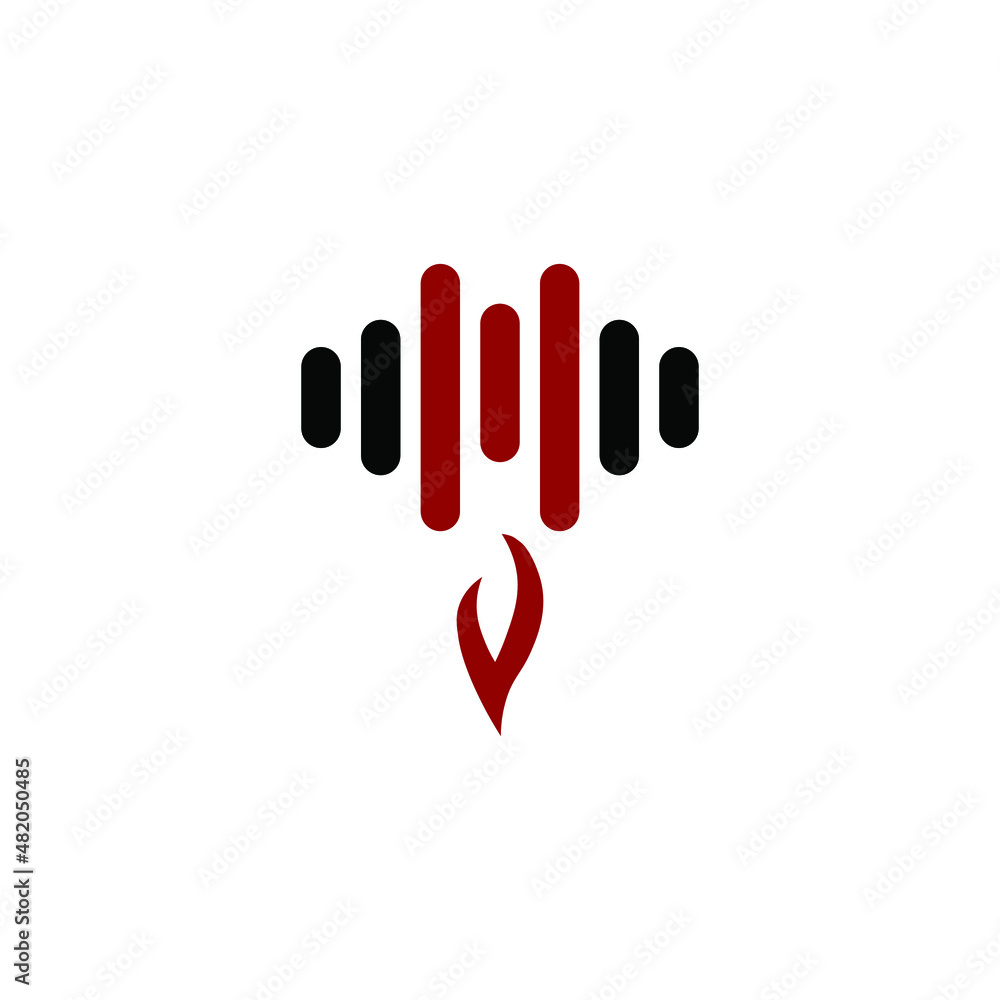 Letter M fire, music, beat, unique, app, symbol, sign, logo template, monogram, business, podcast, creative illustration, vector Letter M fire, music, beat, unique, app, symbol, sign, logo template, monogram, business, podcast, creative illustration, vector