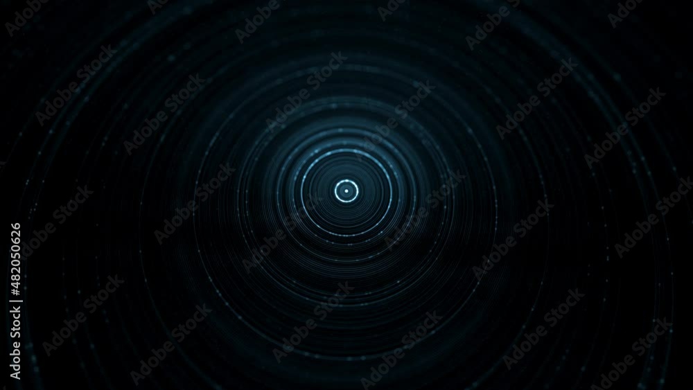 Abstract Digital Concentric Rings And Data Lines Loop/ 4k animation of an abstract wallpaper technology background of flowing particle concentric circle lines for communication and data connecting sym Abstract Digital Concentric Rings And Data Lines Loop/ 4k animation of an abstract wallpaper technology background of flowing particle concentric circle lines for communication and data connecting sym