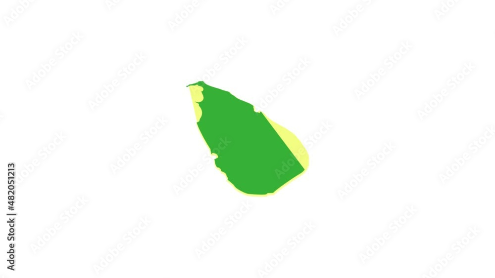 Map of Sri Lanka icon animation best cartoon object on white background Map of Sri Lanka icon animation best cartoon object on white background