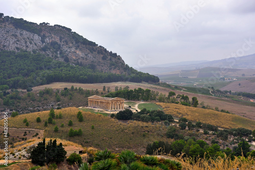 Old greek temple at Segesta, trapani Sicily, Italy