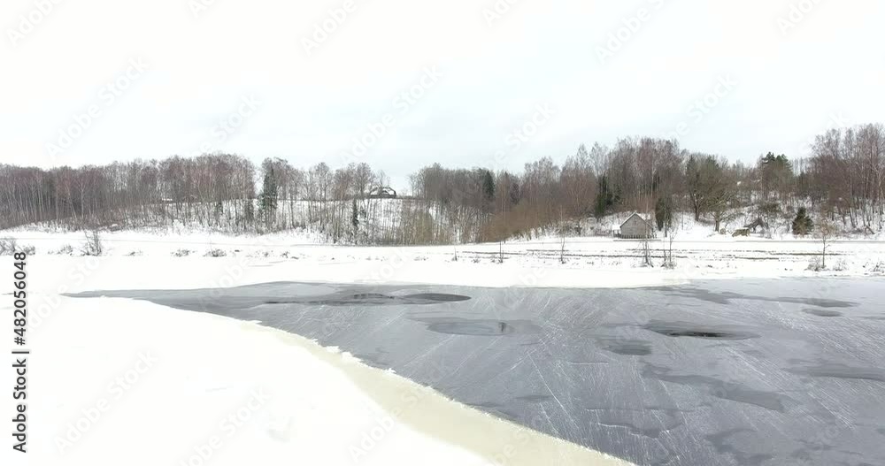 River in winter near Jaunjelgava River in winter near Jaunjelgava