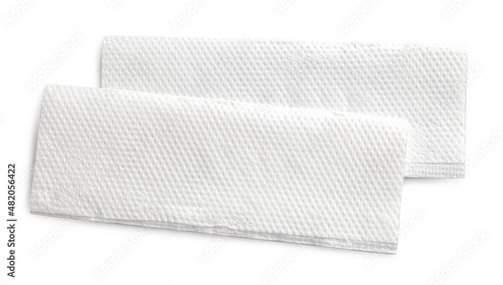 Fototapeta premium new white folded paper napkins