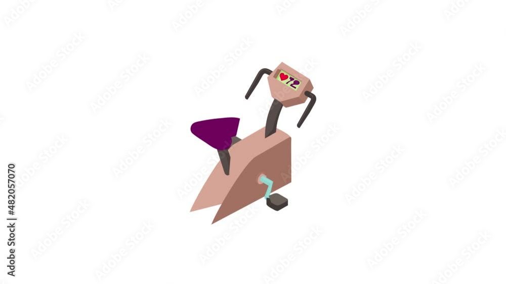 Exercise bike icon animation best cartoon object on white background Exercise bike icon animation best cartoon object on white background