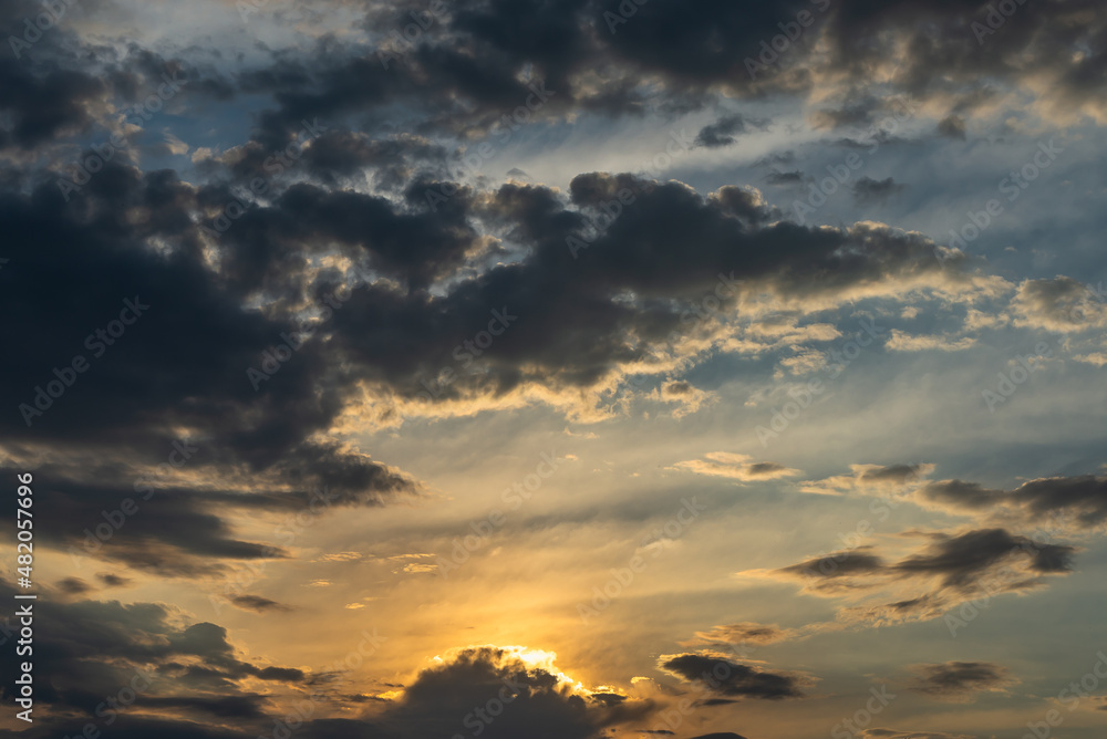 Obraz premium Pink sunset and pink sky.