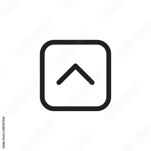 up arrow icon vector from arrows concept. Thin line illustration of up arrow. up arrow linear sign for use on website, app, ui. Arrow icon, isolated. Flat design.