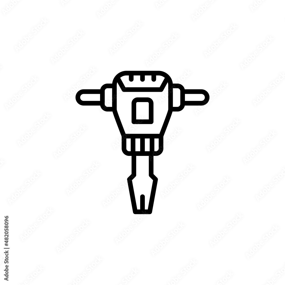drill icon. drill vector design. sign design. Drill linear icon. Modern outline Drill logo concept on white background from Construction collection drill icon. drill vector design. sign design. Drill linear icon. Modern outline Drill logo concept on white background from Construction collection