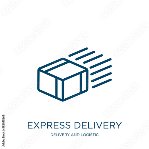 express delivery icon from delivery and logistic collection. Thin linear express delivery, express, order outline icon isolated on white background. Line vector express delivery sign, symbol for web