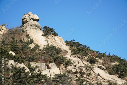 rocks and sky