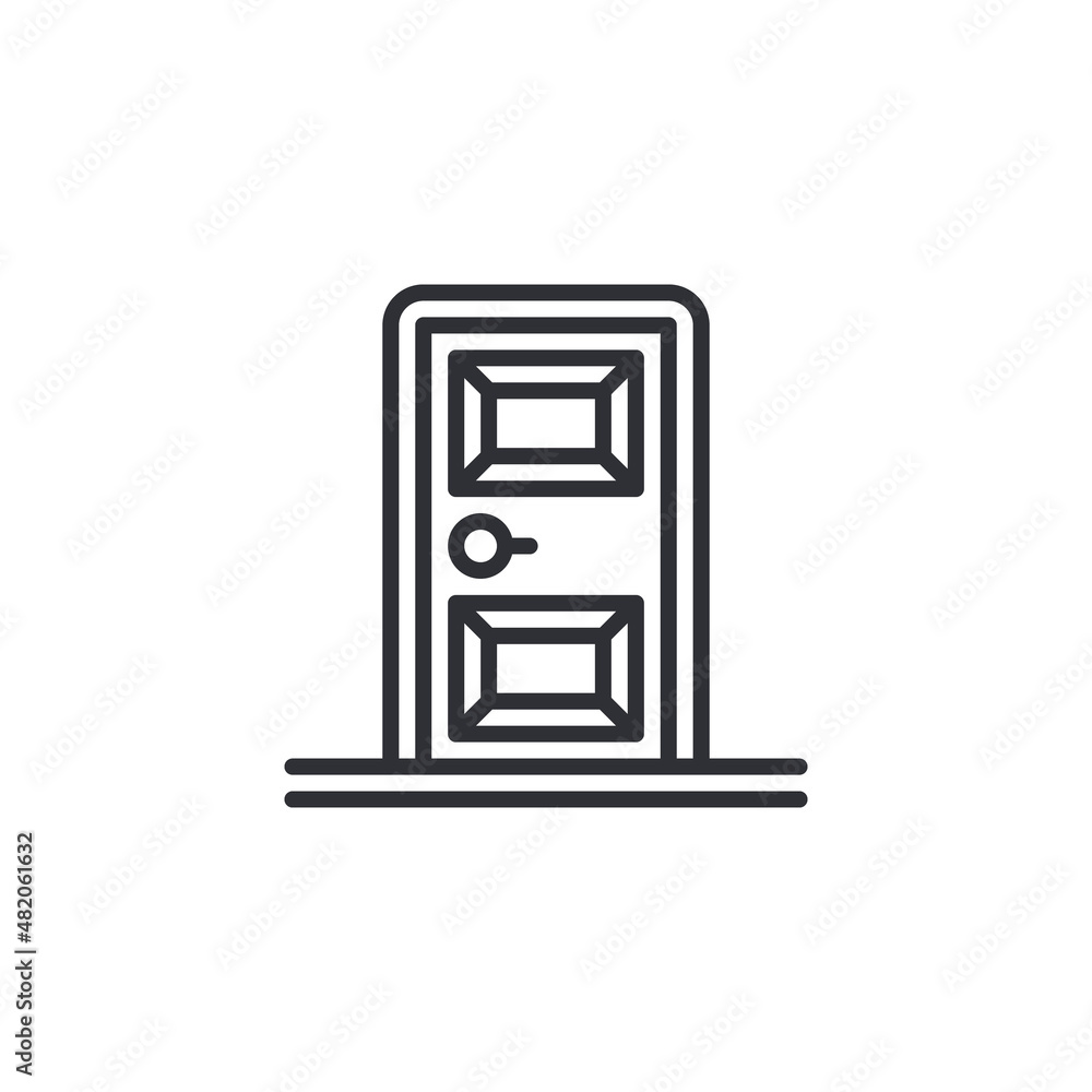 Door Icon in trendy flat style isolated on grey background. Open door symbol for your web site design, logo, app, UI. Vector illustration, EPS10. Door Icon in trendy flat style isolated on grey background. Open door symbol for your web site design, logo, app, UI. Vector illustration, EPS10.
