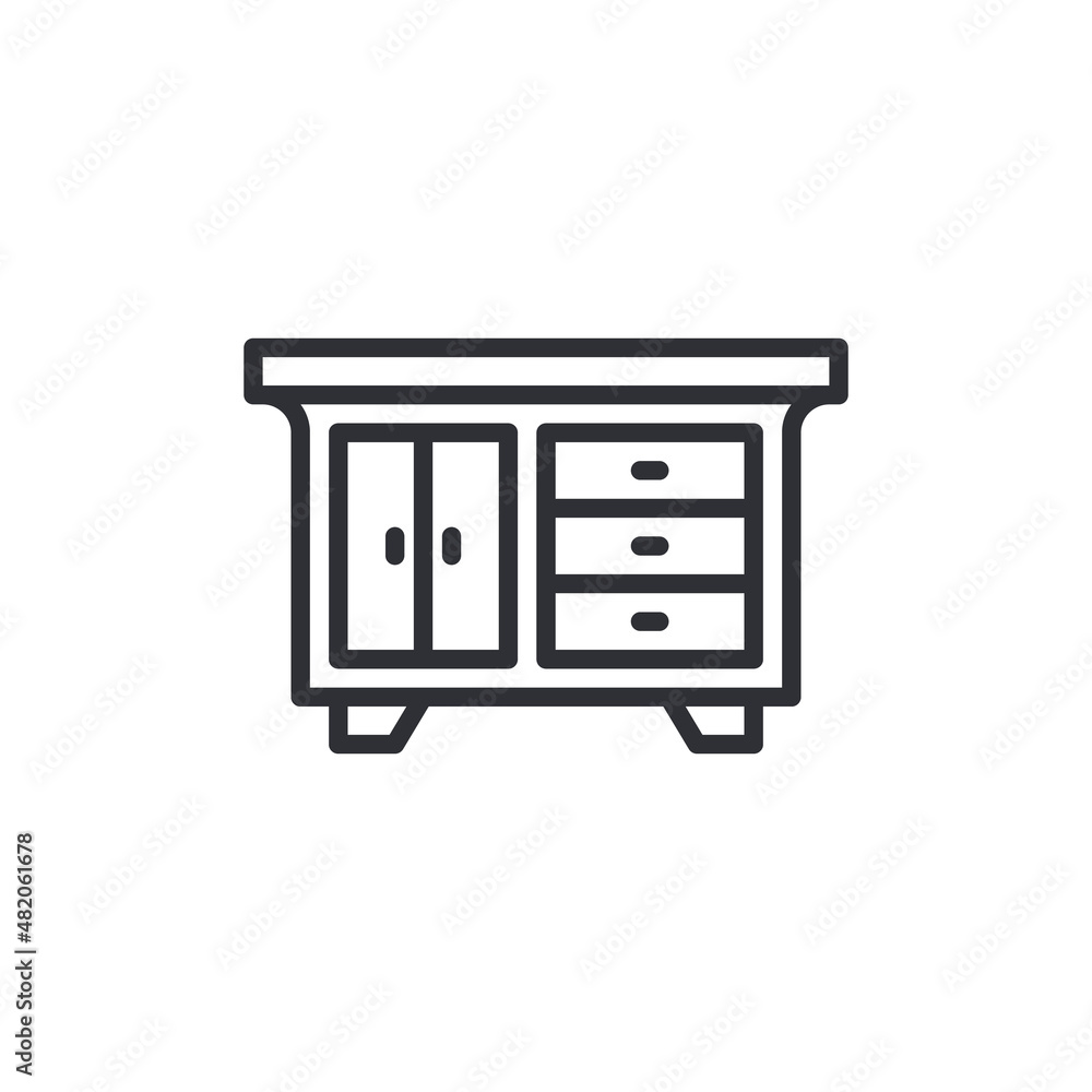 drawer icon vector from home decoration collection. Thin line drawer outline icon vector illustration. Outline, thin line drawer. drawer icon vector from furniture home decor collection. drawer icon vector from home decoration collection. Thin line drawer outline icon vector illustration. Outline, thin line drawer. drawer icon vector from furniture home decor collection.