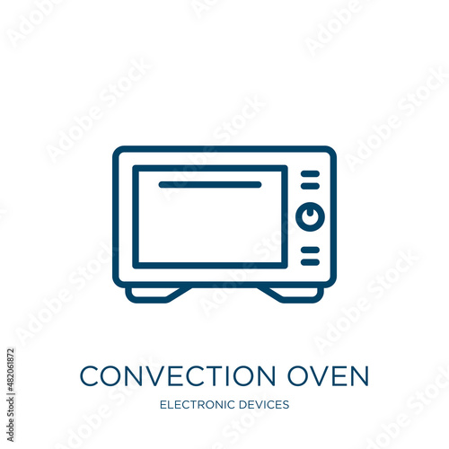 convection oven icon from electronic devices collection. Thin linear convection oven, convection, baking outline icon isolated on white background. Line vector convection oven sign, symbol for web and