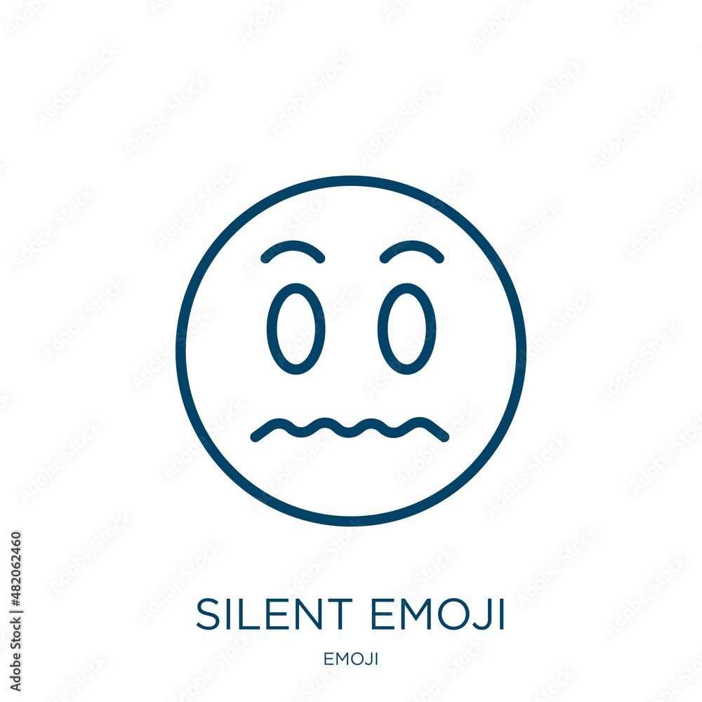 Vecteur Stock silent emoji icon from emoji collection. Thin linear