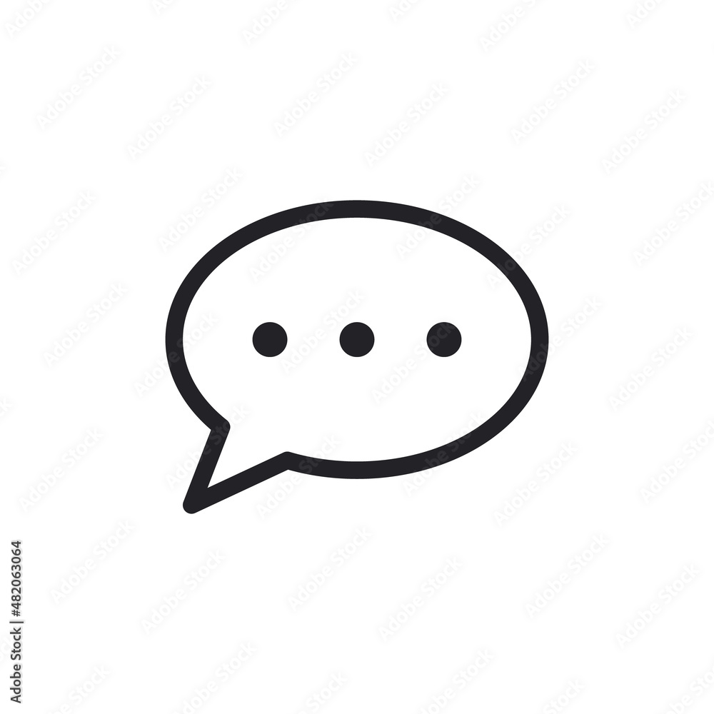 Chatting or messaging bubbles with dots flat icon apps and websites. Speech bubble and dialog balloon line style vector icon. Isolated chat sign on white background Chatting or messaging bubbles with dots flat icon apps and websites. Speech bubble and dialog balloon line style vector icon. Isolated chat sign on white background