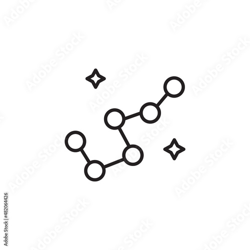 white big dipper vector icon on black background. modern flat big dipper from astronomy concept vector sign symbol can be use for web, mobile and logo. Big dipper icon from Astronomy collection.
