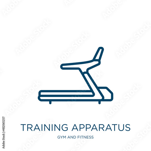 training apparatus icon from gym and fitness collection. Thin linear training apparatus, apparatus, fitness outline icon isolated on white background. Line vector training apparatus sign, symbol for