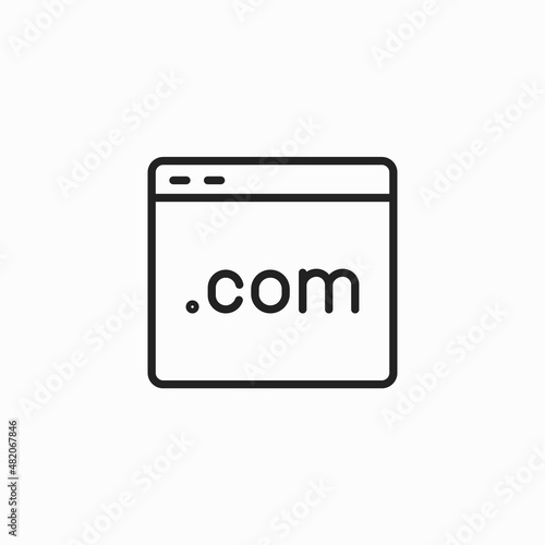 Website line icon for web and mobile. Landing Page Icon. Business and Finance. Isolated Illustration. browser icon or logo isolated sign symbol vector illustration