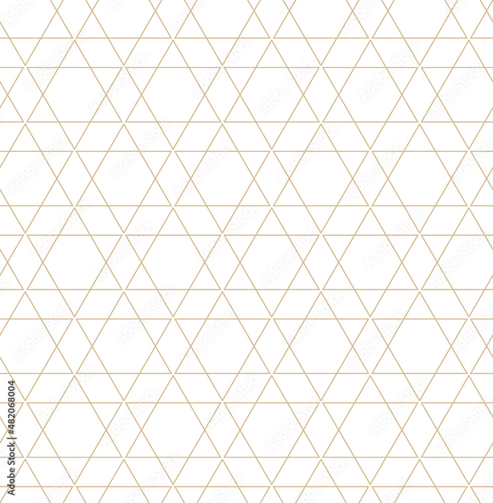 Golden geometric vector seamless patterns. Golden lines, triangles and rhombuses on a white background. Modern illustrations for wallpapers, flyers, covers, banners, minimalistic decorations Golden geometric vector seamless patterns. Golden lines, triangles and rhombuses on a white background. Modern illustrations for wallpapers, flyers, covers, banners, minimalistic decorations