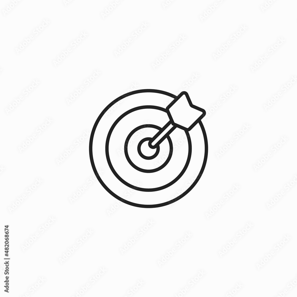 Target and Arrow Icon with Editable Stroke and Pixel Perfect. Icon marketing target graphic design single icon vector illustration Target and Arrow Icon with Editable Stroke and Pixel Perfect. Icon marketing target graphic design single icon vector illustration