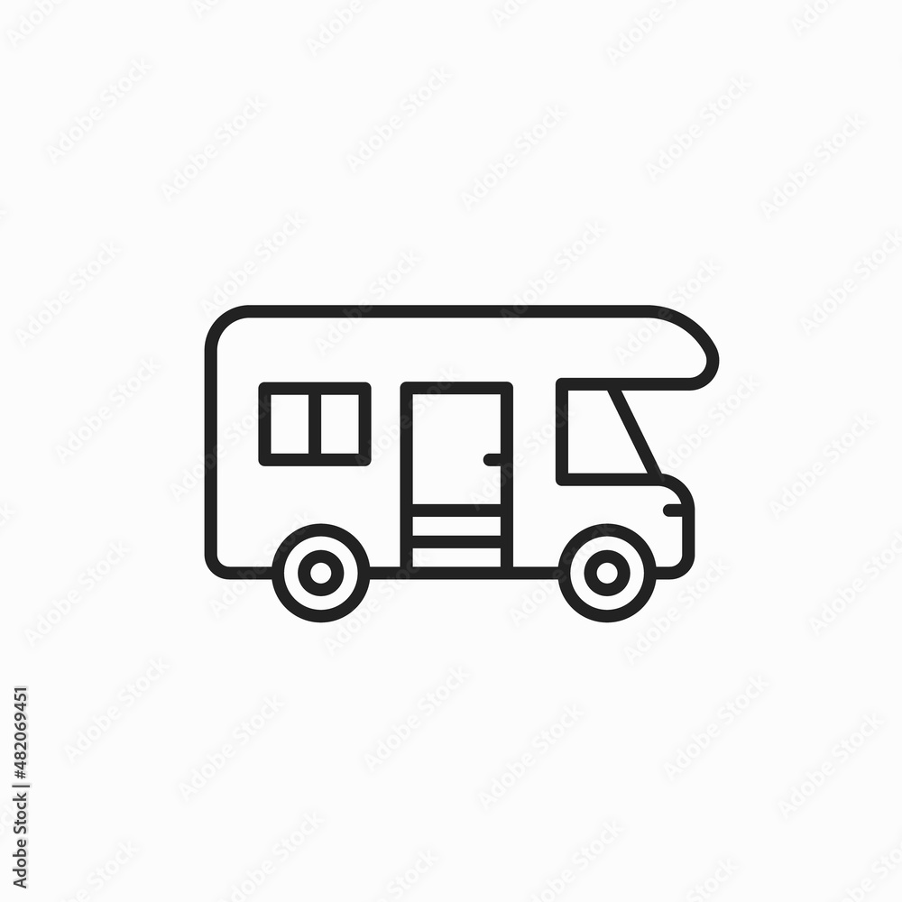 Motorhome icons set. Outline set of motorhome vector icons for web design isolated on white background. Caravan Vector Line Icon - Simple Thin Line Icon, Motor house icon, outline style Motorhome icons set. Outline set of motorhome vector icons for web design isolated on white background. Caravan Vector Line Icon - Simple Thin Line Icon, Motor house icon, outline style