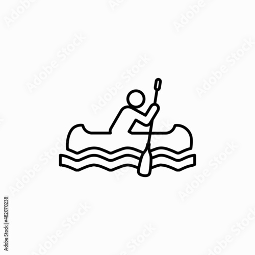 canoe sport icon in trendy design style. canoe sport icon isolated on white background. canoe sport vector icon simple and modern. rowing icon