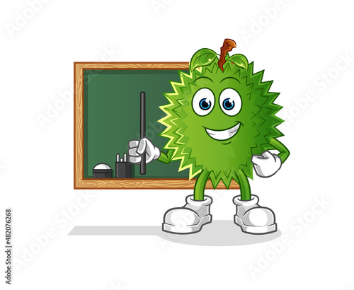 durian teacher vector. cartoon character