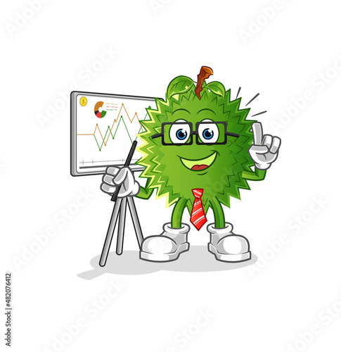 durian marketing character. cartoon mascot vector