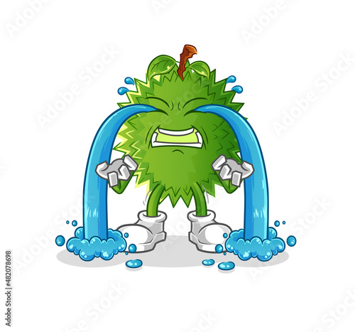 durian crying illustration. character vector