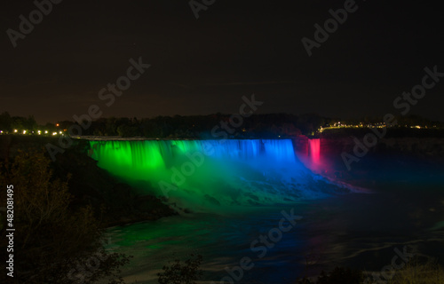 Niagara falls at night