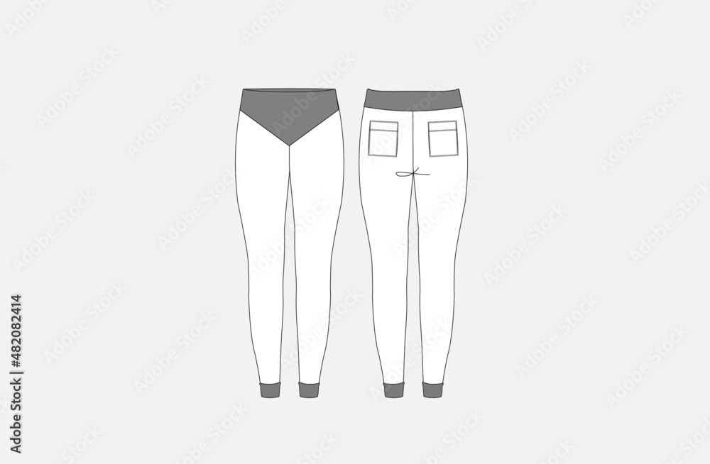 Illustration of Ladies Pant Illustration of Ladies Pant