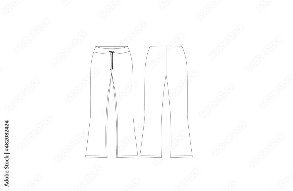 Illustration of Modern Trouser Illustration of Modern Trouser