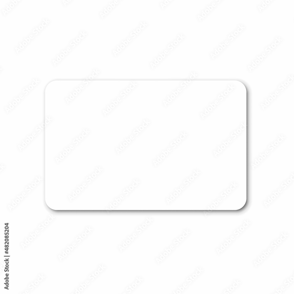 Plastic or paper white card for your design. Can use for credit, visit, gift, business card. 3D Rendered. Isolated on white background. Plastic or paper white card for your design. Can use for credit, visit, gift, business card. 3D Rendered. Isolated on white background.