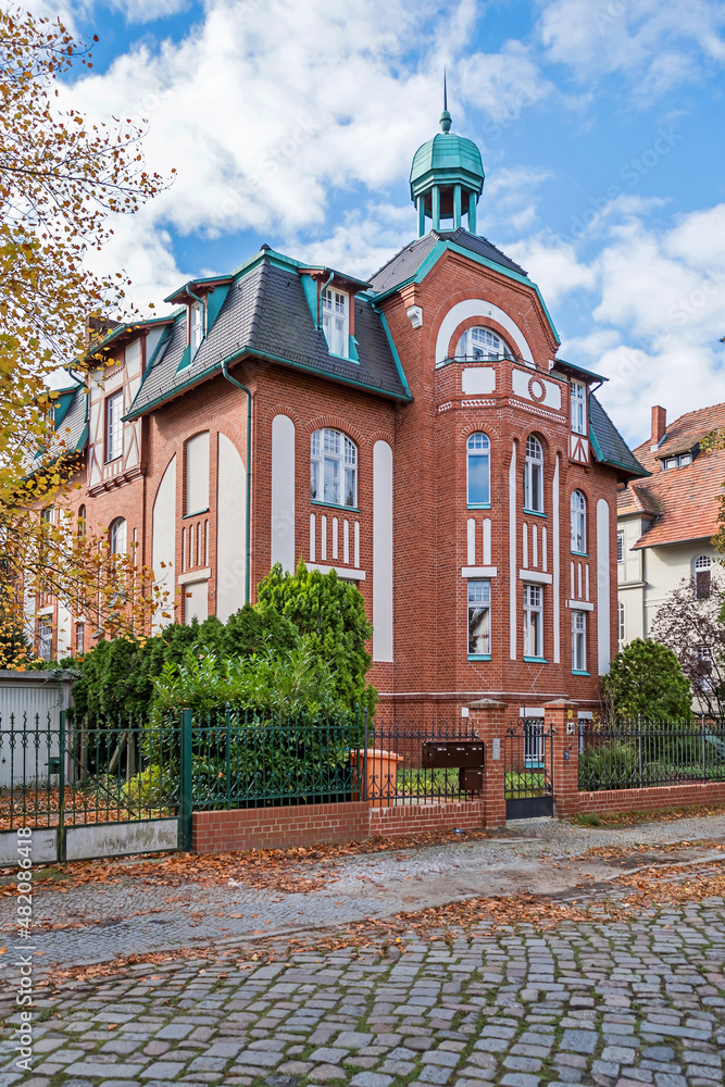 Mansion at the Street Weddigenweg 40 in Lichterfelde, Berlin, Germany