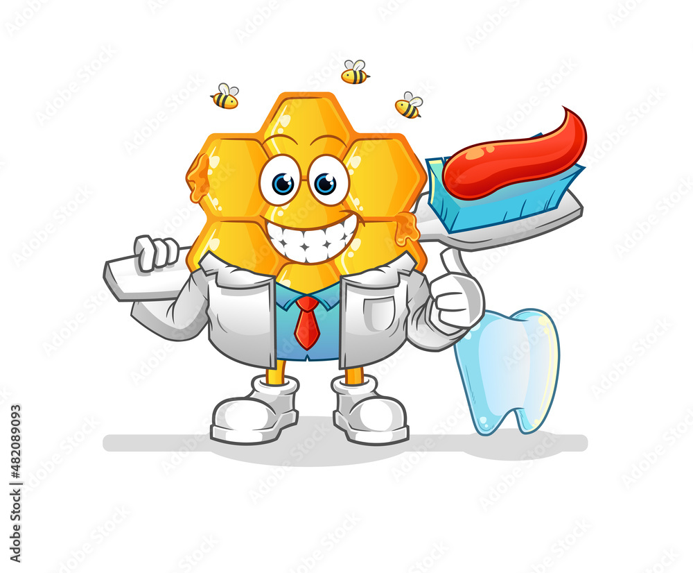 honey pattern dentist illustration. character vector honey pattern dentist illustration. character vector