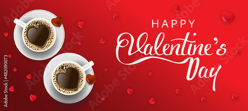 Happy Valentine's Day rose and drop theme vector design 