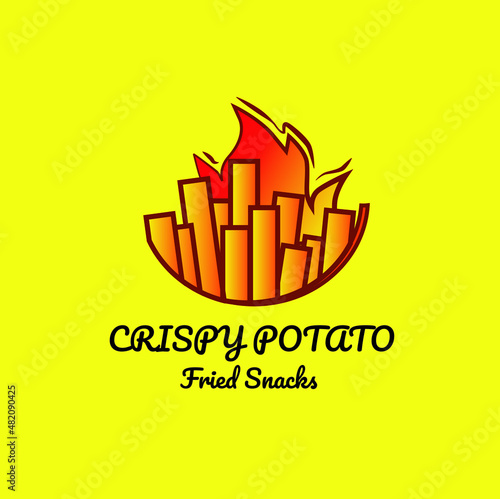 crispy potato logo design for your business