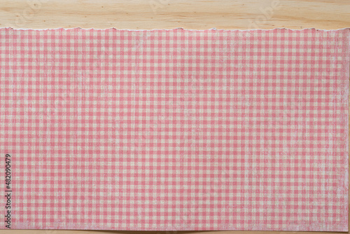tablecloth (paper background) on table
