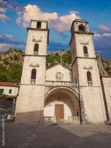 The Cathedral of Saint Tryphon in the Old Town of Kotor © tverkhovynets