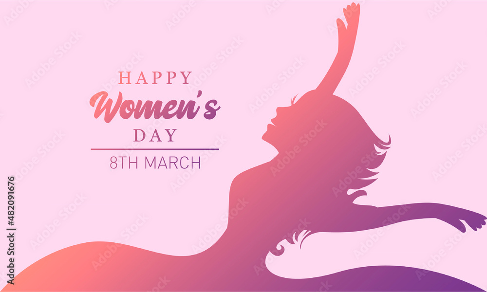 International women's day happy woman day background vector Stock Vector |  Adobe Stock