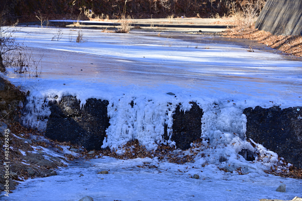 Obraz premium There is snow on the ground