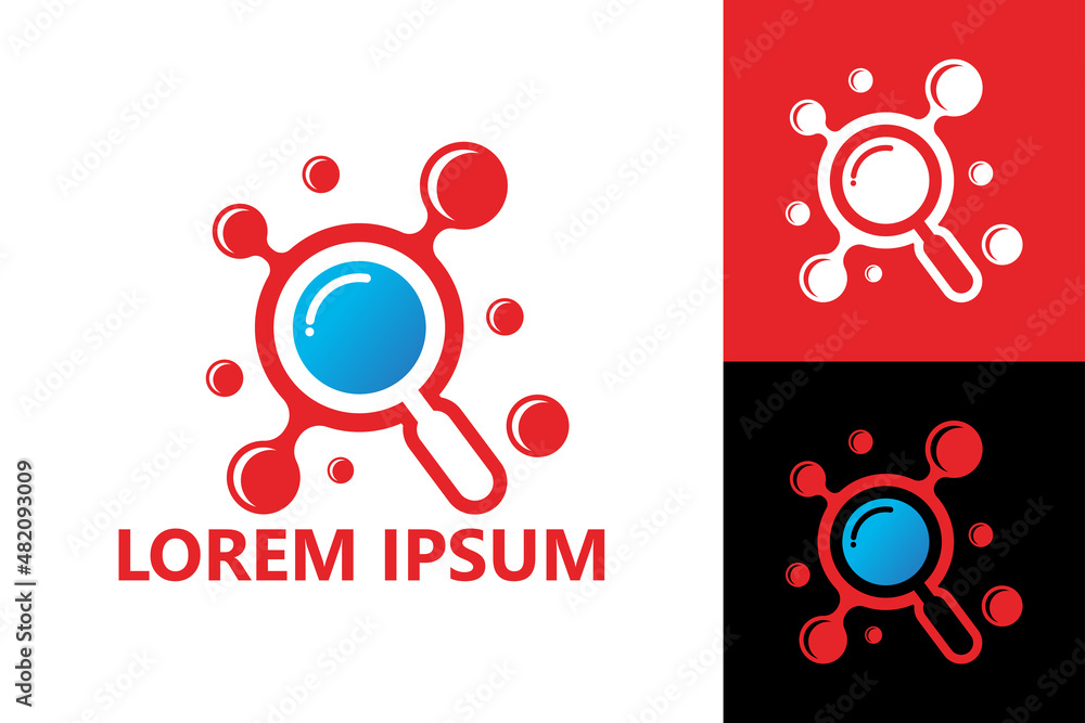 Fototapeta premium Digital finder, magnifying glass logo template design vector