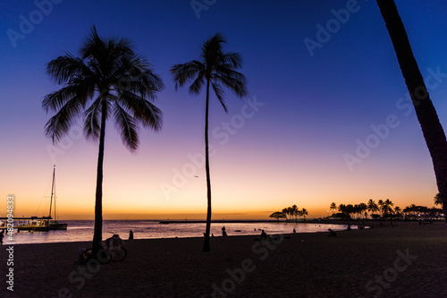 sunset at the beach © Atsushi